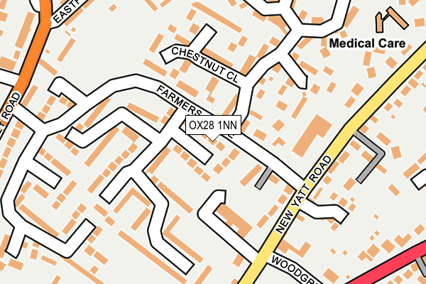 OX28 1NN map - OS OpenMap – Local (Ordnance Survey)