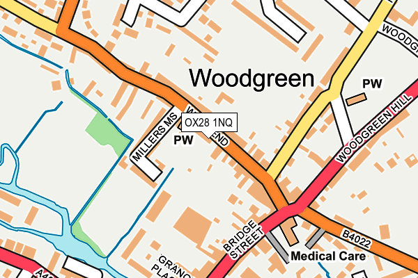 OX28 1NQ map - OS OpenMap – Local (Ordnance Survey)