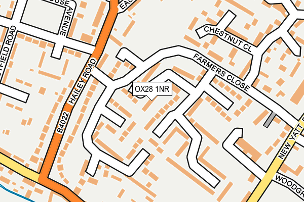 OX28 1NR map - OS OpenMap – Local (Ordnance Survey)