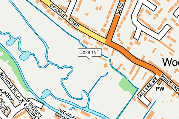 OX28 1NT map - OS OpenMap – Local (Ordnance Survey)