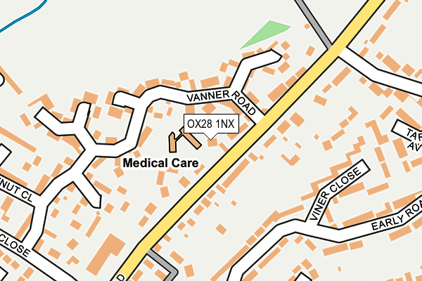 OX28 1NX map - OS OpenMap – Local (Ordnance Survey)