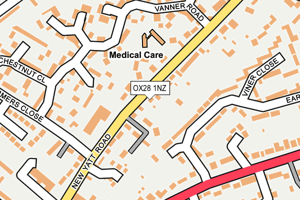 OX28 1NZ map - OS OpenMap – Local (Ordnance Survey)