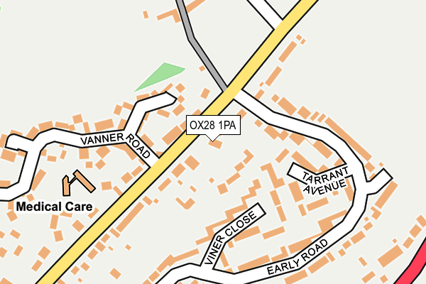OX28 1PA map - OS OpenMap – Local (Ordnance Survey)