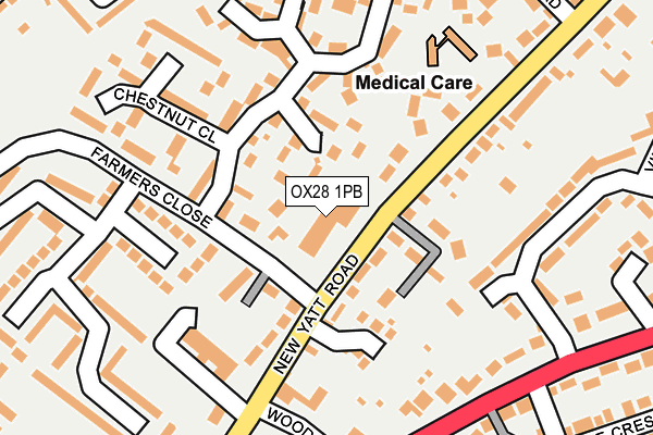 OX28 1PB map - OS OpenMap – Local (Ordnance Survey)