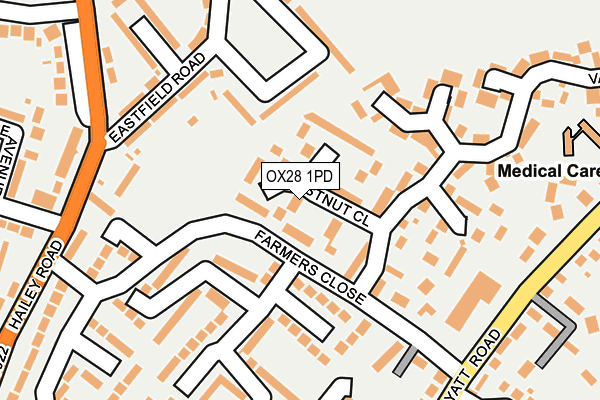 OX28 1PD map - OS OpenMap – Local (Ordnance Survey)