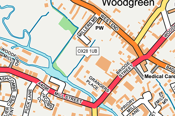 OX28 1UB map - OS OpenMap – Local (Ordnance Survey)