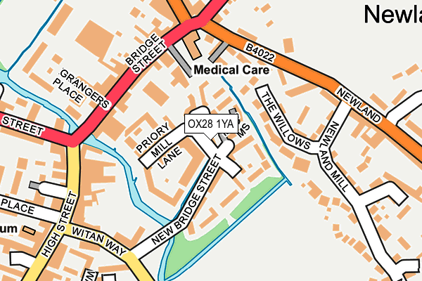 OX28 1YA map - OS OpenMap – Local (Ordnance Survey)