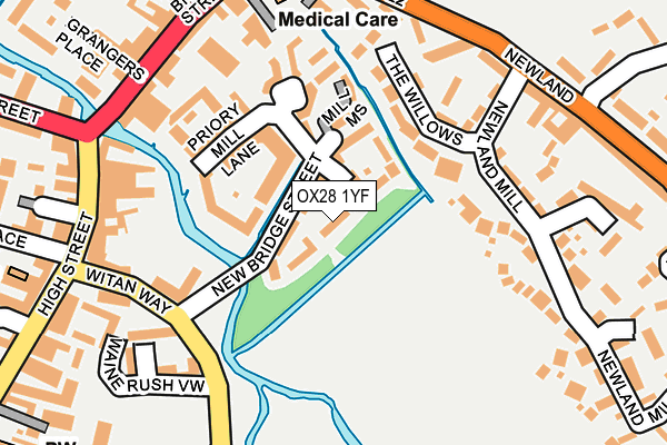 OX28 1YF map - OS OpenMap – Local (Ordnance Survey)
