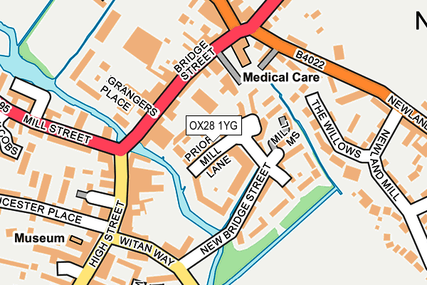 OX28 1YG map - OS OpenMap – Local (Ordnance Survey)