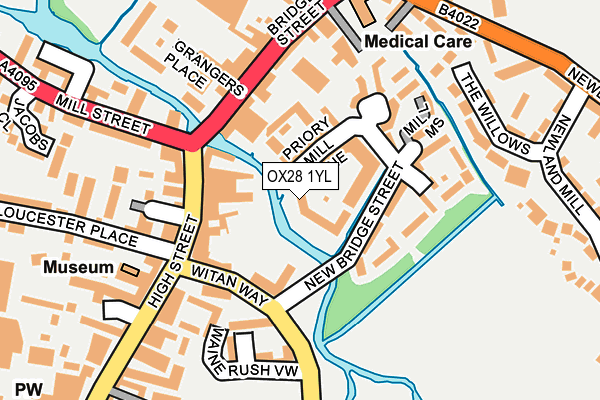 OX28 1YL map - OS OpenMap – Local (Ordnance Survey)