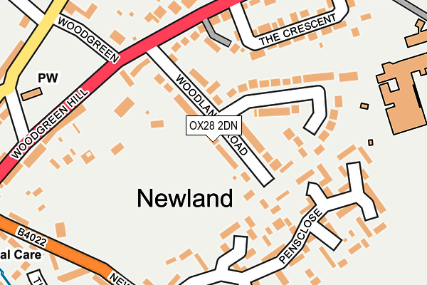 OX28 2DN map - OS OpenMap – Local (Ordnance Survey)