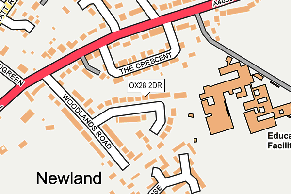 OX28 2DR map - OS OpenMap – Local (Ordnance Survey)