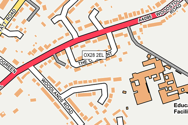 OX28 2EL map - OS OpenMap – Local (Ordnance Survey)