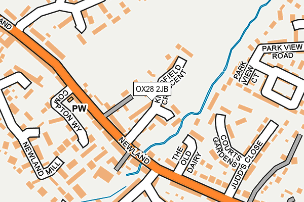 OX28 2JB map - OS OpenMap – Local (Ordnance Survey)