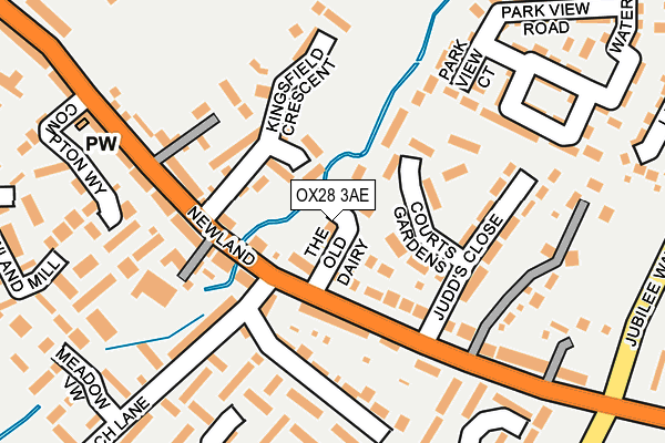 OX28 3AE map - OS OpenMap – Local (Ordnance Survey)