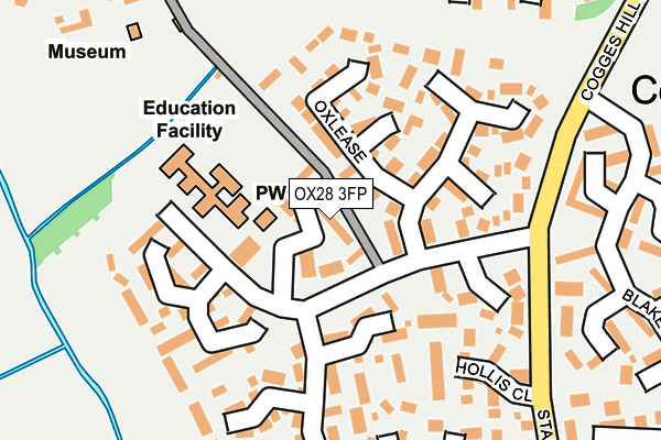 OX28 3FP map - OS OpenMap – Local (Ordnance Survey)