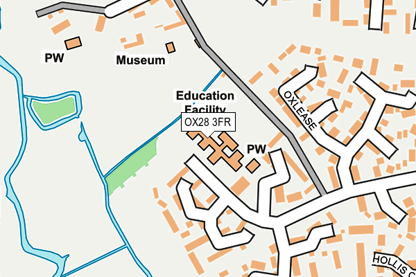 OX28 3FR map - OS OpenMap – Local (Ordnance Survey)