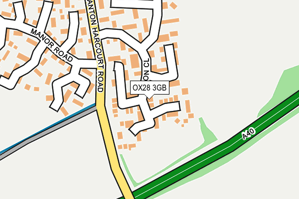 OX28 3GB map - OS OpenMap – Local (Ordnance Survey)