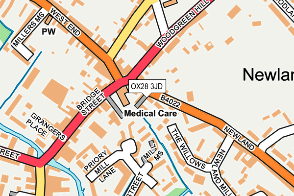 OX28 3JD map - OS OpenMap – Local (Ordnance Survey)
