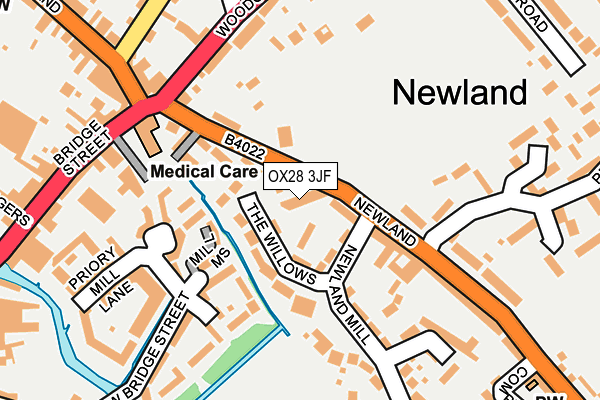 OX28 3JF map - OS OpenMap – Local (Ordnance Survey)