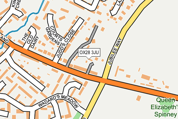 OX28 3JU map - OS OpenMap – Local (Ordnance Survey)