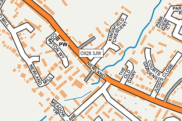 OX28 3JW map - OS OpenMap – Local (Ordnance Survey)