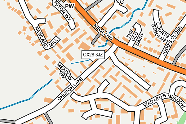 OX28 3JZ map - OS OpenMap – Local (Ordnance Survey)