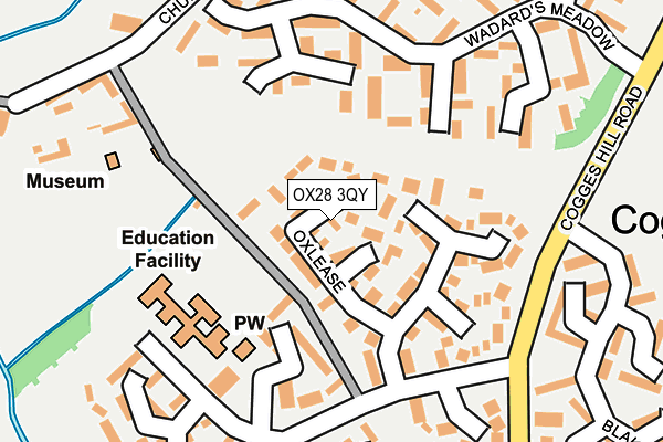 OX28 3QY map - OS OpenMap – Local (Ordnance Survey)