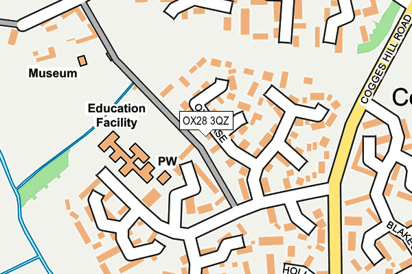 OX28 3QZ map - OS OpenMap – Local (Ordnance Survey)