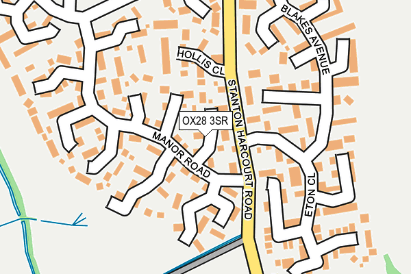 OX28 3SR map - OS OpenMap – Local (Ordnance Survey)