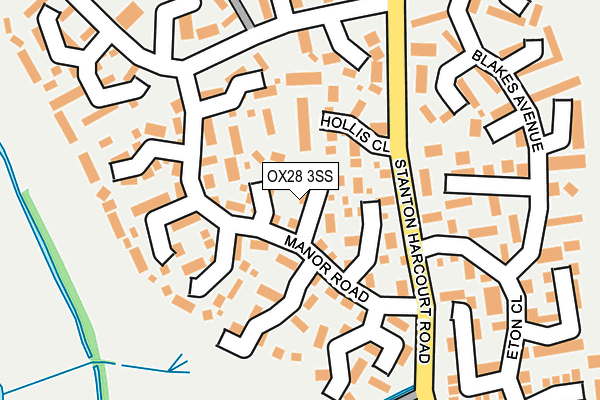 OX28 3SS map - OS OpenMap – Local (Ordnance Survey)