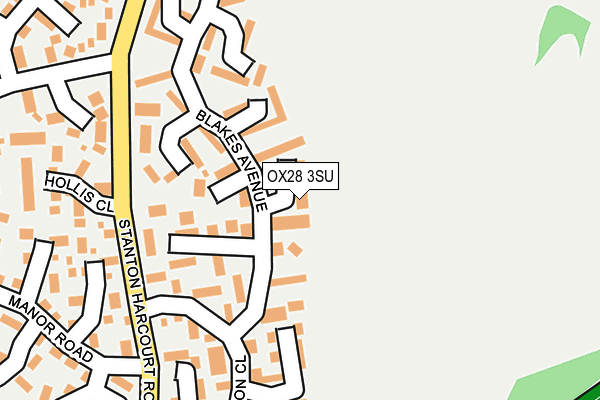 OX28 3SU map - OS OpenMap – Local (Ordnance Survey)