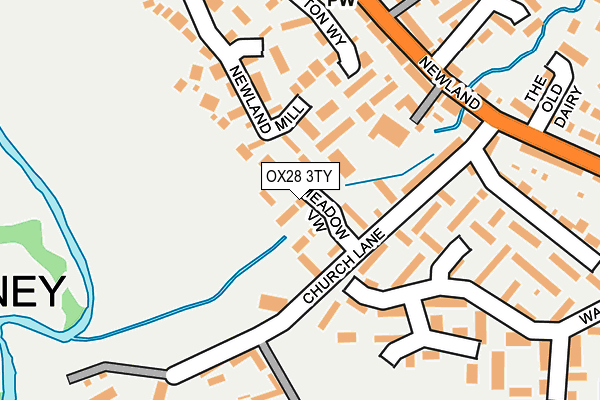 OX28 3TY map - OS OpenMap – Local (Ordnance Survey)