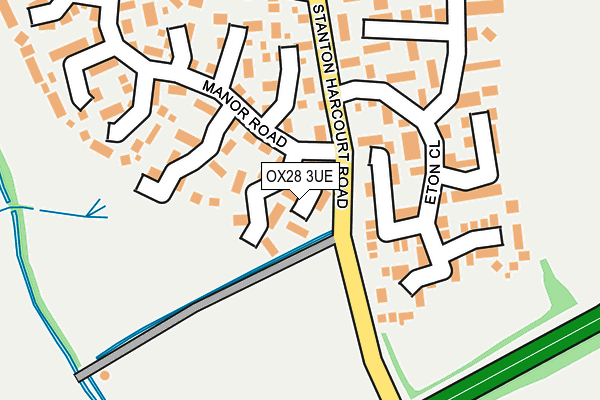 OX28 3UE map - OS OpenMap – Local (Ordnance Survey)
