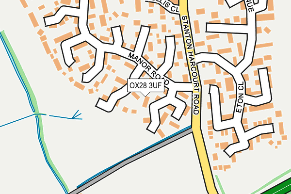 OX28 3UF map - OS OpenMap – Local (Ordnance Survey)