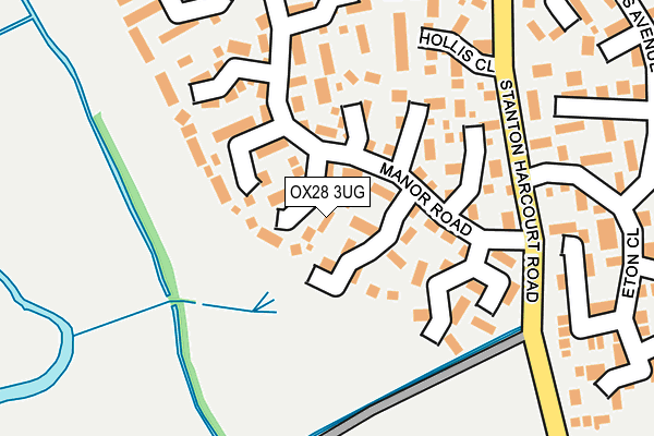 OX28 3UG map - OS OpenMap – Local (Ordnance Survey)