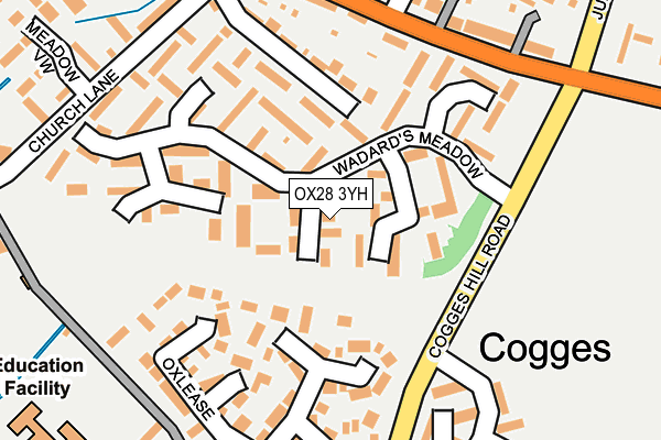 OX28 3YH map - OS OpenMap – Local (Ordnance Survey)
