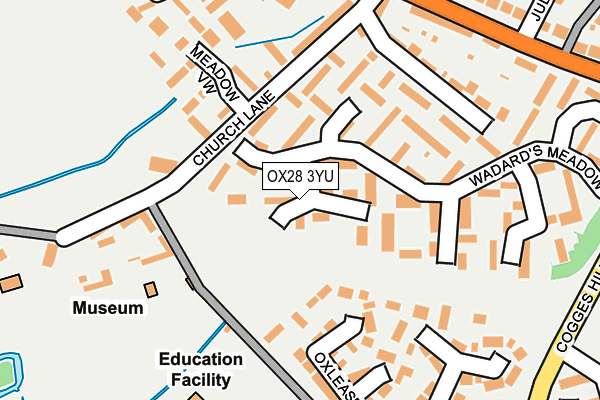 OX28 3YU map - OS OpenMap – Local (Ordnance Survey)