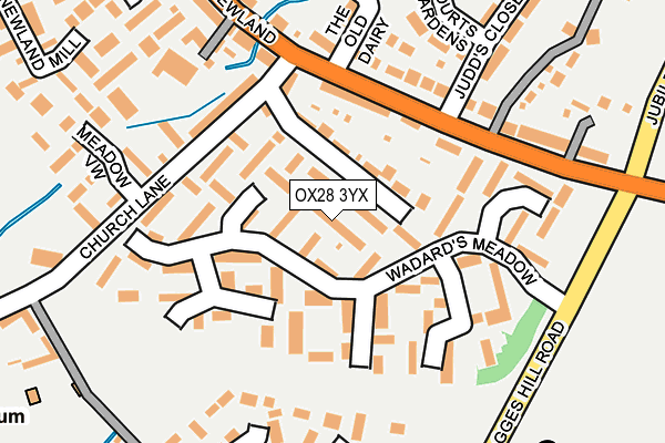 OX28 3YX map - OS OpenMap – Local (Ordnance Survey)