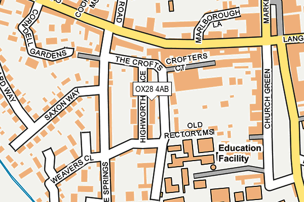 OX28 4AB map - OS OpenMap – Local (Ordnance Survey)