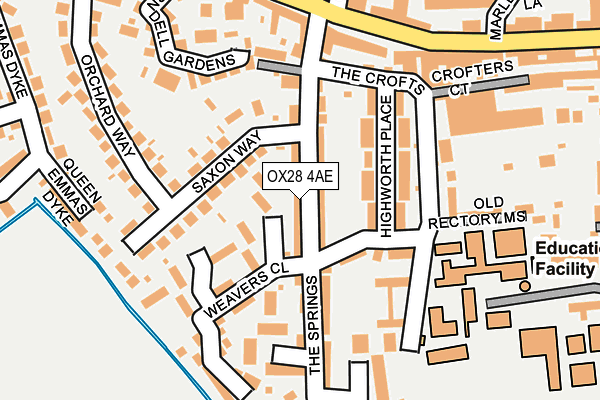 OX28 4AE map - OS OpenMap – Local (Ordnance Survey)
