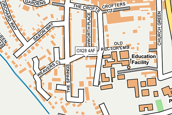 OX28 4AF map - OS OpenMap – Local (Ordnance Survey)