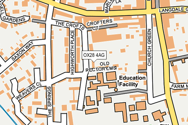 OX28 4AG map - OS OpenMap – Local (Ordnance Survey)