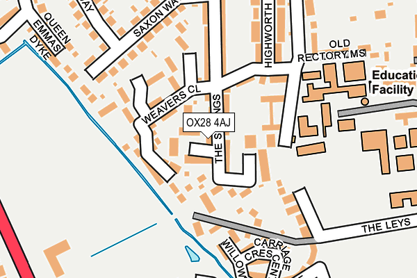 OX28 4AJ map - OS OpenMap – Local (Ordnance Survey)