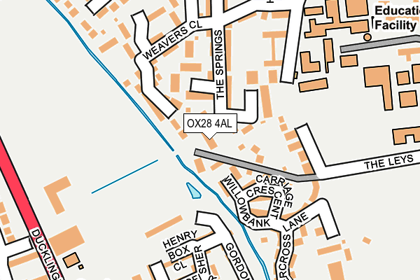 OX28 4AL map - OS OpenMap – Local (Ordnance Survey)