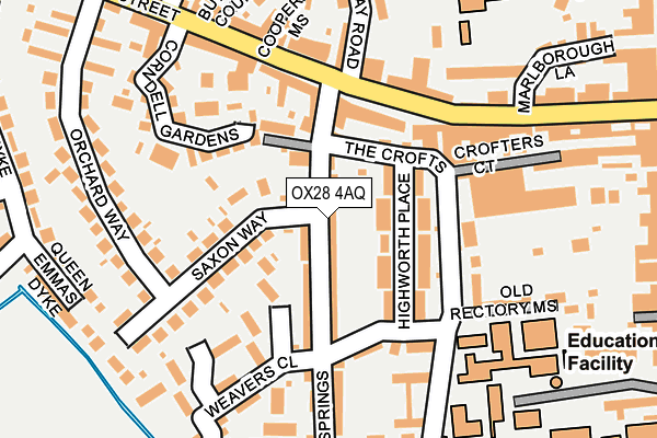 OX28 4AQ map - OS OpenMap – Local (Ordnance Survey)