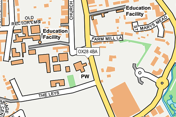 OX28 4BA map - OS OpenMap – Local (Ordnance Survey)