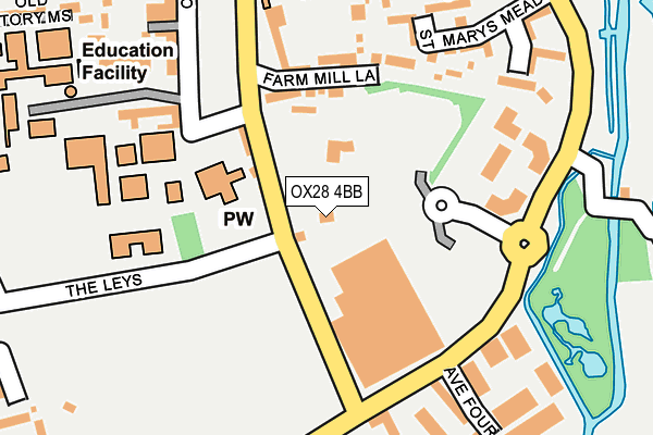 OX28 4BB map - OS OpenMap – Local (Ordnance Survey)