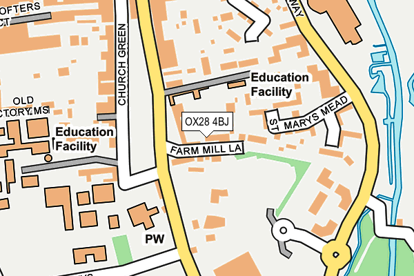 OX28 4BJ map - OS OpenMap – Local (Ordnance Survey)