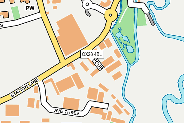 OX28 4BL map - OS OpenMap – Local (Ordnance Survey)